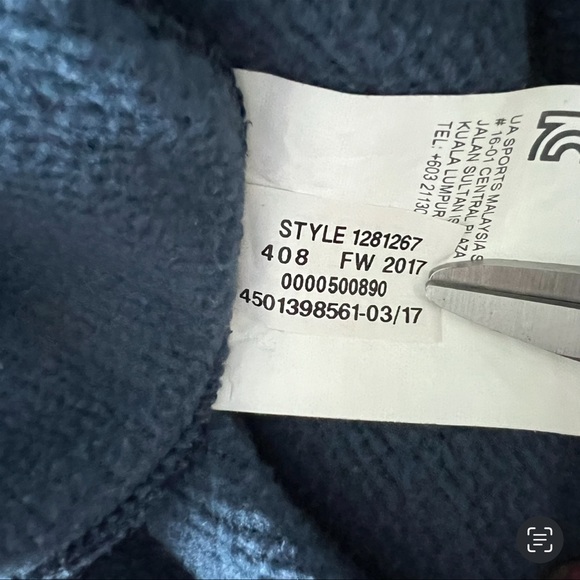 Under Armour Storm Fleece Sweater Long Sleeve Navy Blue Men's Size M - Picture 10 of 13